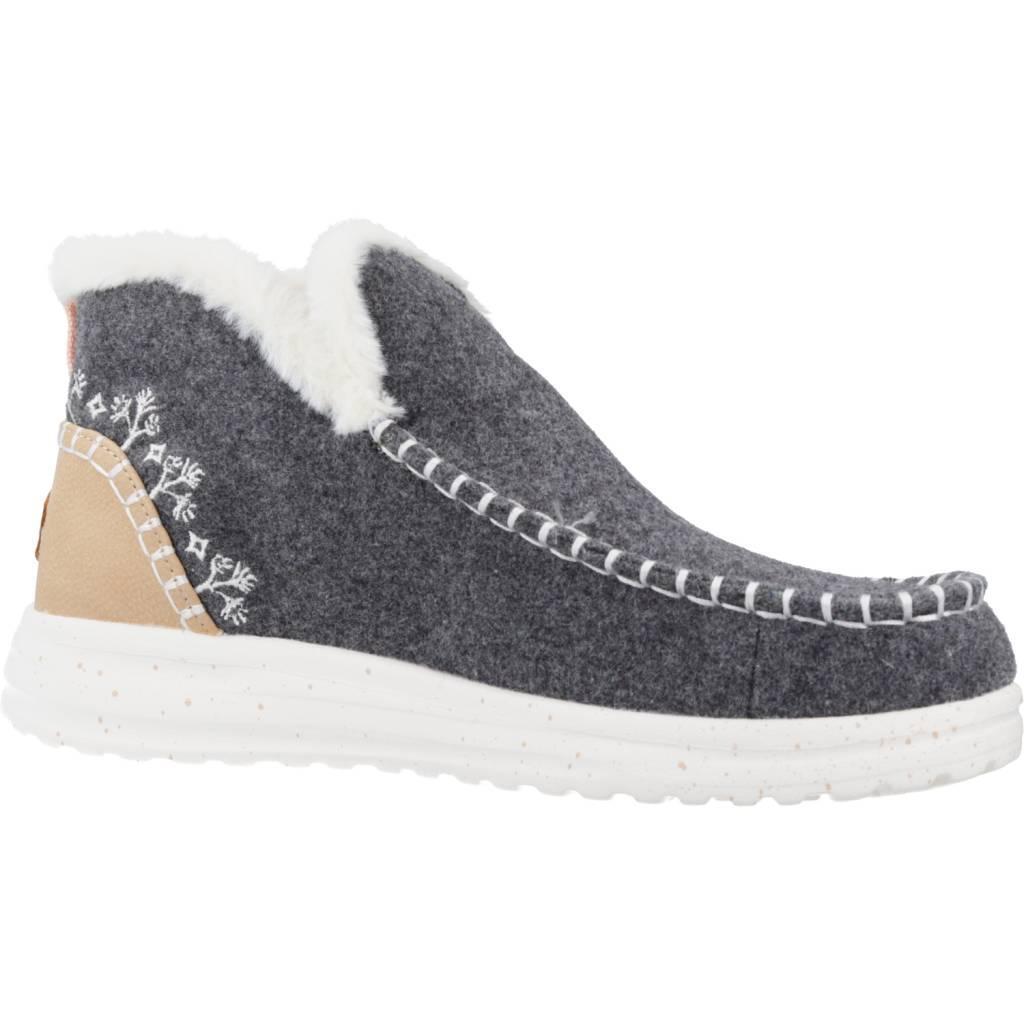 Botines Mujer Hey Dude Denny Faux Shearling Gris 5/5