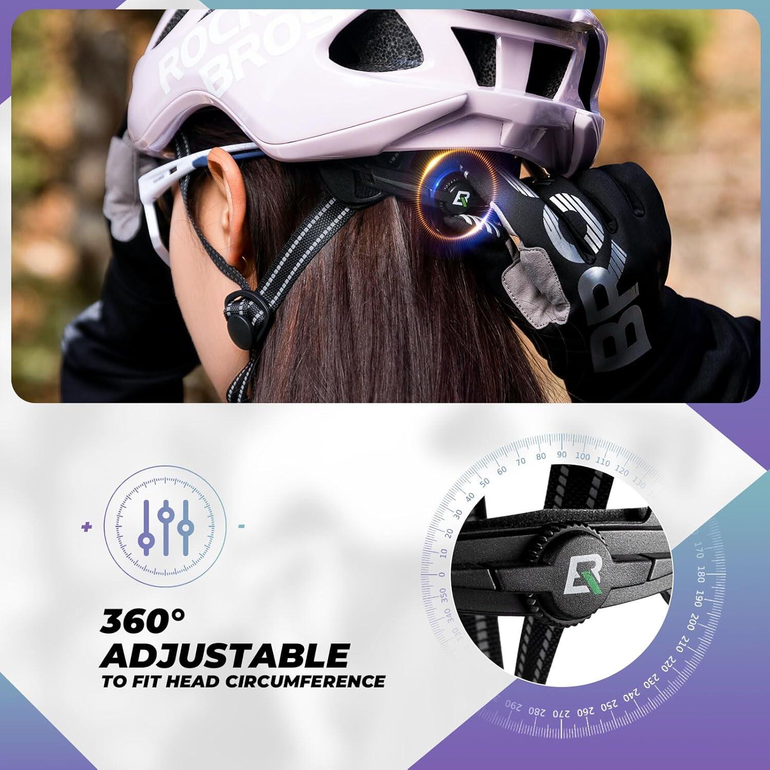 Casco de Bicicleta Hombres Mujeres Transpirable con Ventilación 58-62cm 5/5