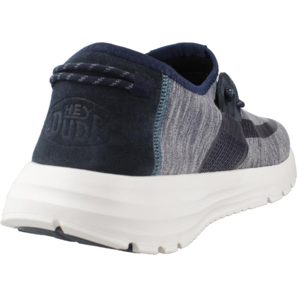 Scarpe Da Ginnastica Hey Dude Modello Sirocco Dual Knit Colore Blu 3/5