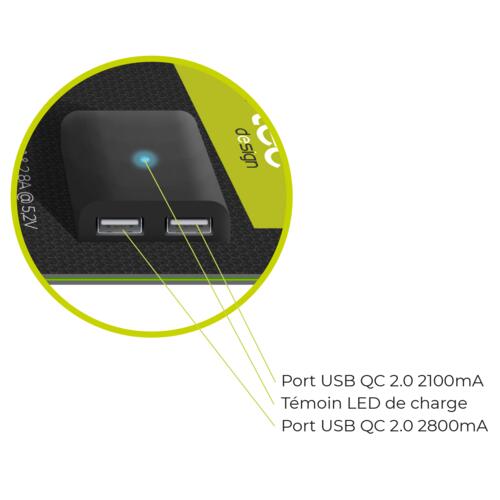 Chargeur 16W - 2500 mA + Batterie externe 10.000 mAh / 700g 4/7