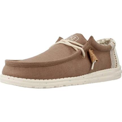 Sneakers Hey Dude Modell Wally Linen Natural Farbe Brown