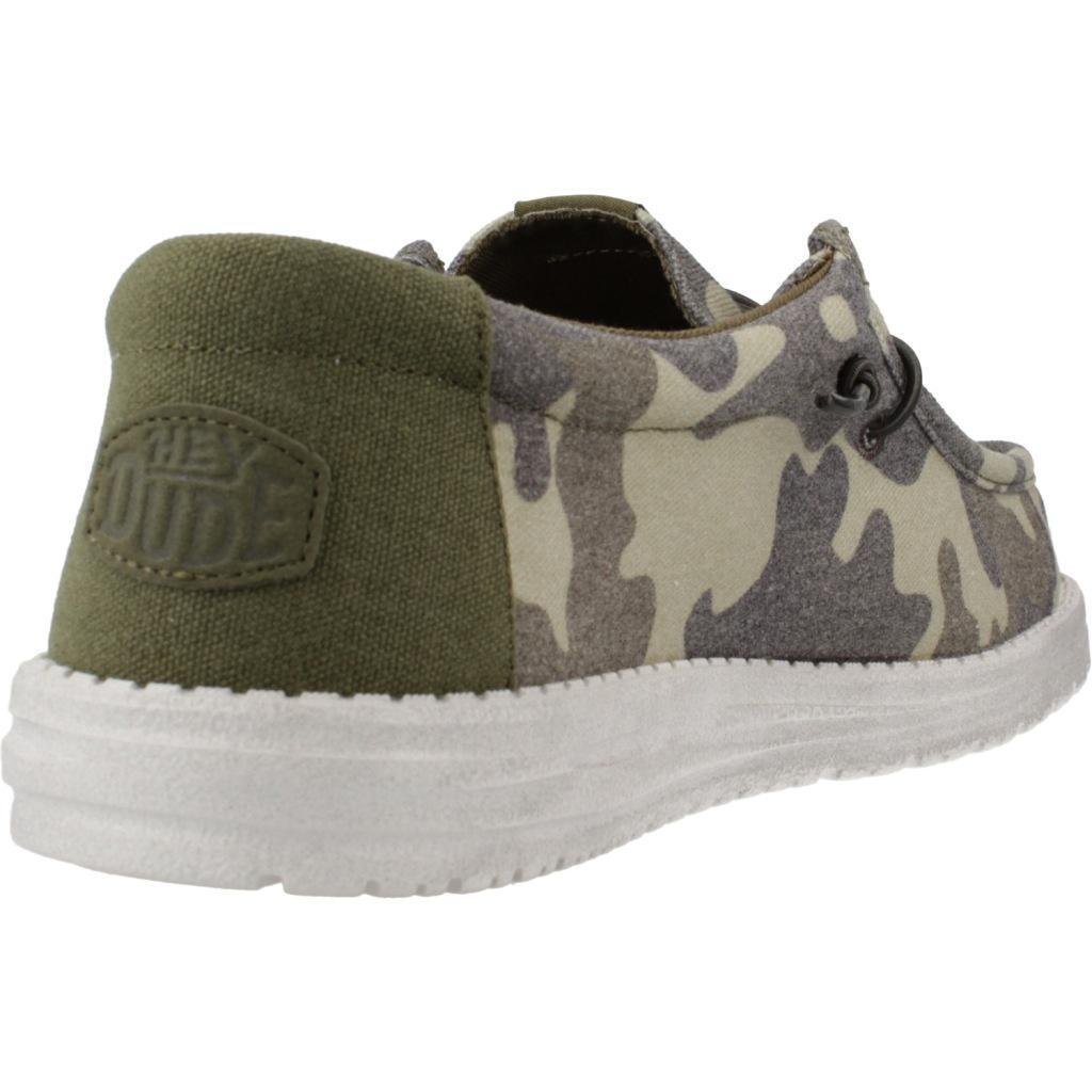 Baskets Hey Dude Modèle Wally Washed Camo Couleur Vert 3/5