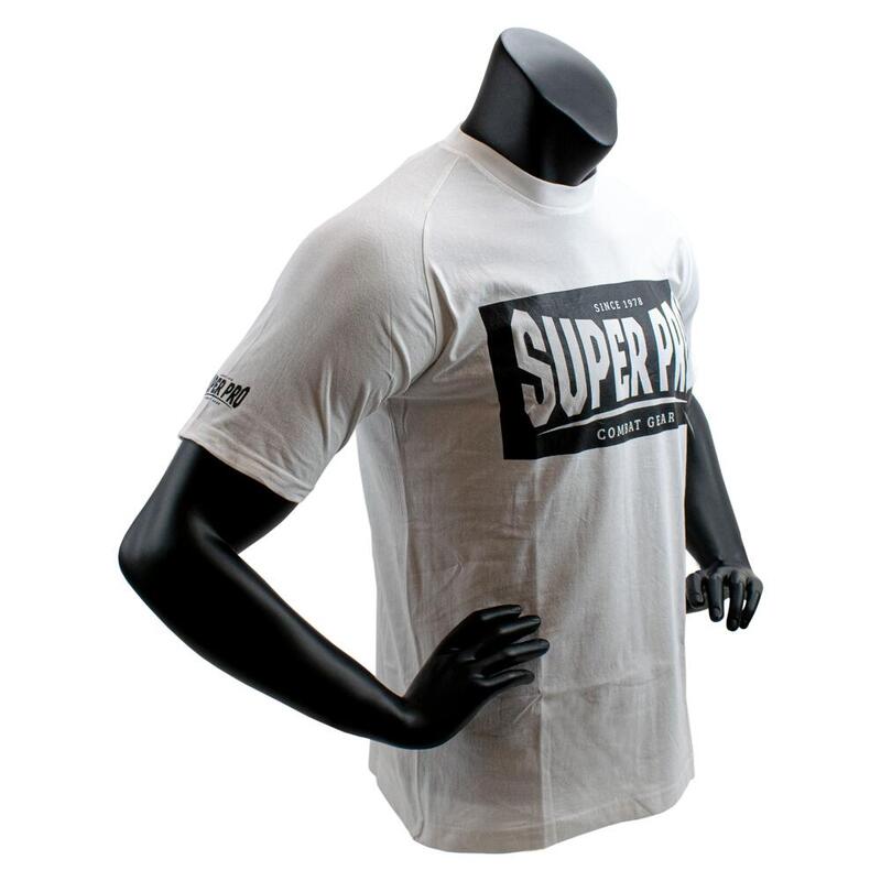 Super Pro T-Shirt S.P. Block-Logo Wit/Zwart maat