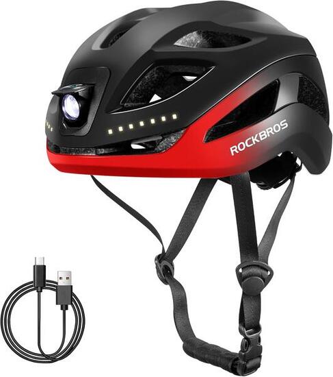 Fahrradhelm Leuchtendes LED Wiederaufladbar Einstellbar 57-61 cm