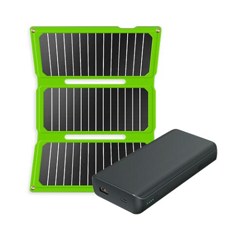 Powertec Design - Chargeur 24w - 3000 Ma + Batterie Externe 20.000 Mah Power Delivery 65w / 1,1kg - Panneau Solaire - No Size - Decathlon