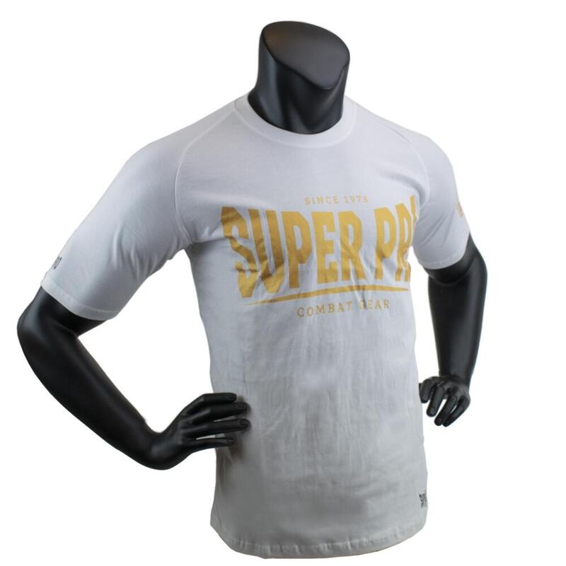 Super Pro T-Shirt S.P. Logo Wit/Goud 140
