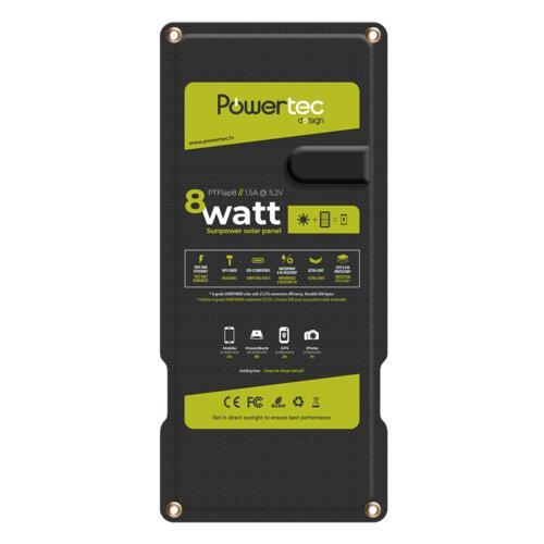 Chargeur solaire USB 8W - 1500 mA @5V - 200g étanche et incassable 2/7