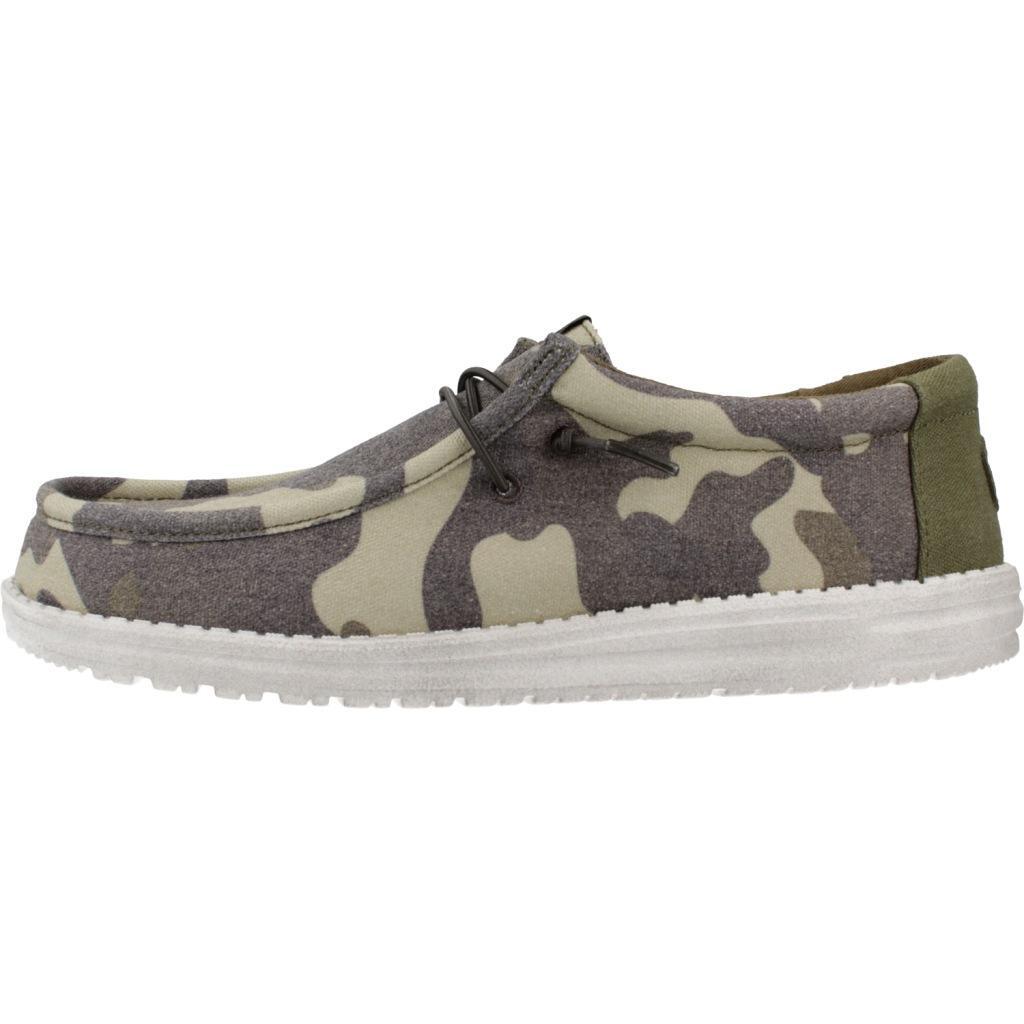 Baskets Hey Dude Modèle Wally Washed Camo Couleur Vert 2/5