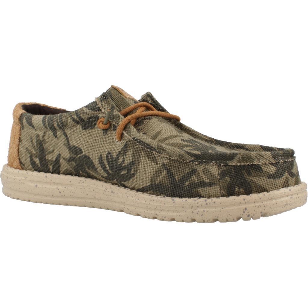 Turnschuhe für Männer Hey Dude Wally Palm Jute Grün 5/5