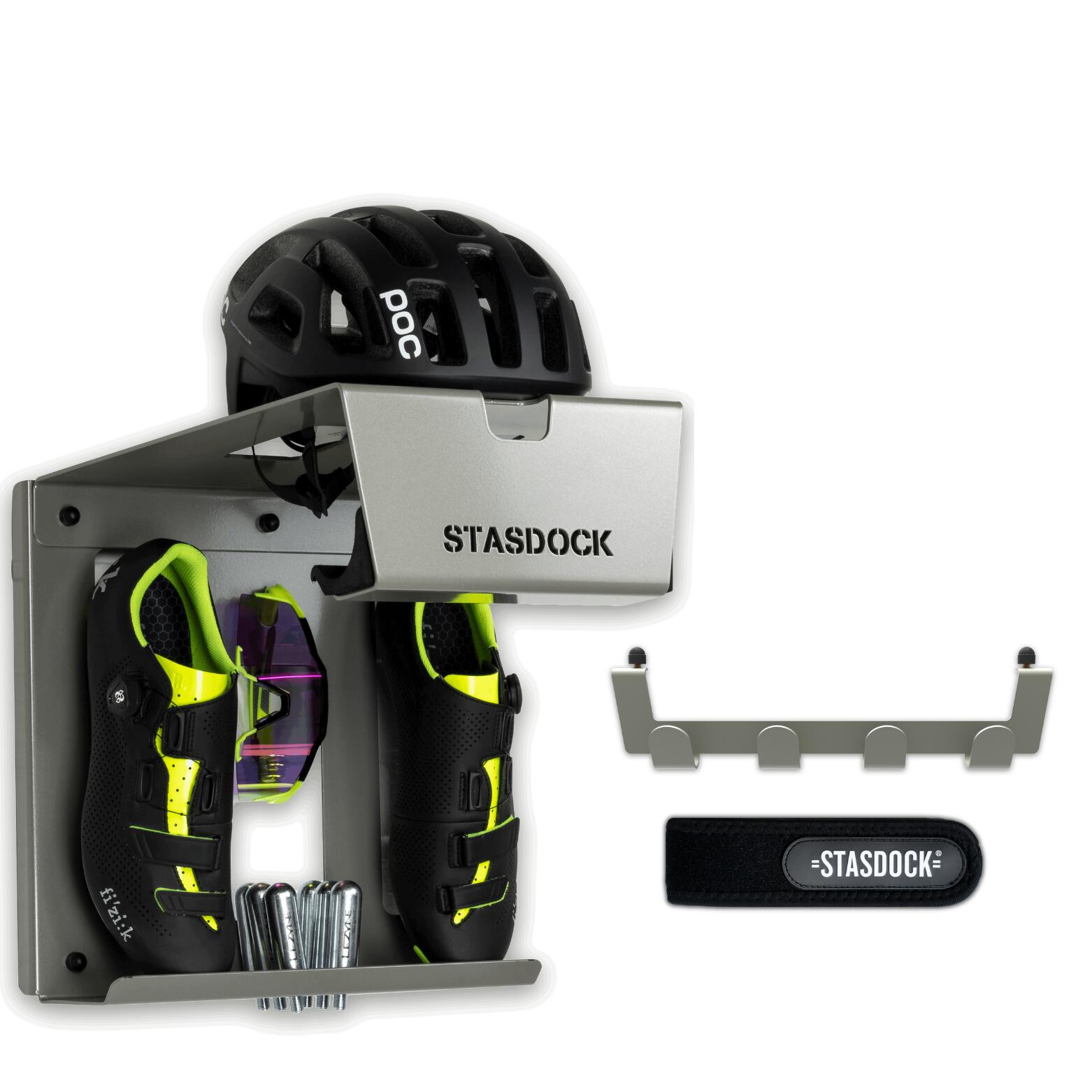 STASDOCK Fiets ophangsysteem - Deep Silver Bundel