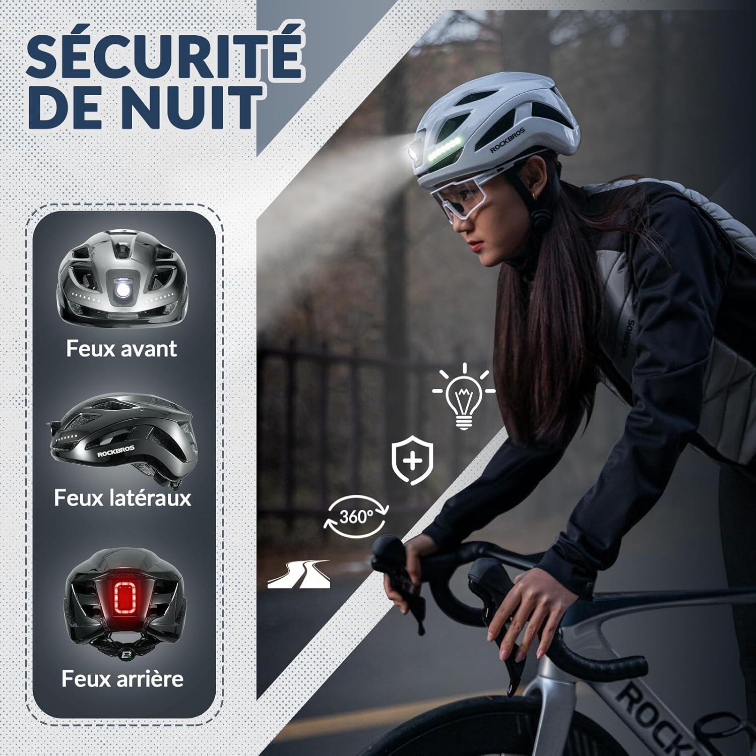 Casque de vélo Luminieux LED Rechargable  Réglable 57-61 cm 2/6