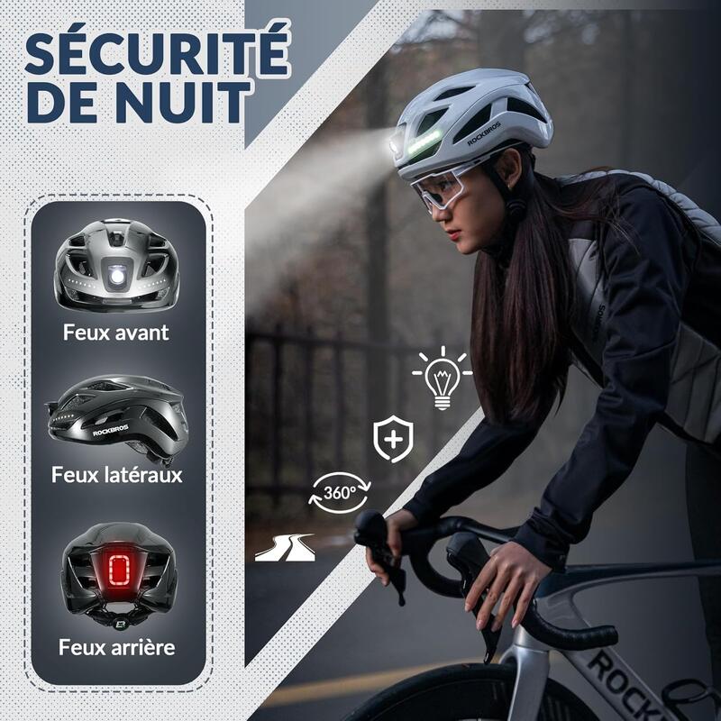 Casca biciclete de oraș adulți led integrat, reglabil negru