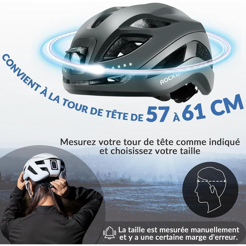 Casca biciclete de oraș adulți led integrat, reglabil negru