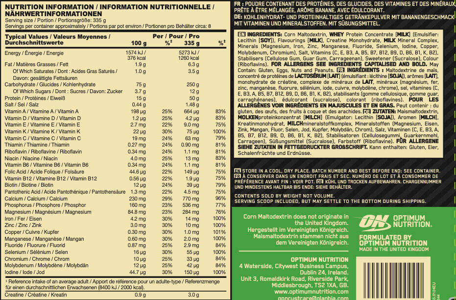 Hard gainer - Serious Mass - Banana 3/6