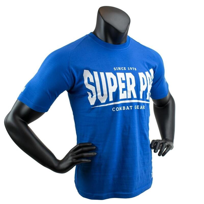 Super Pro T-Shirt S.P. Logo Blauw/Wit Small