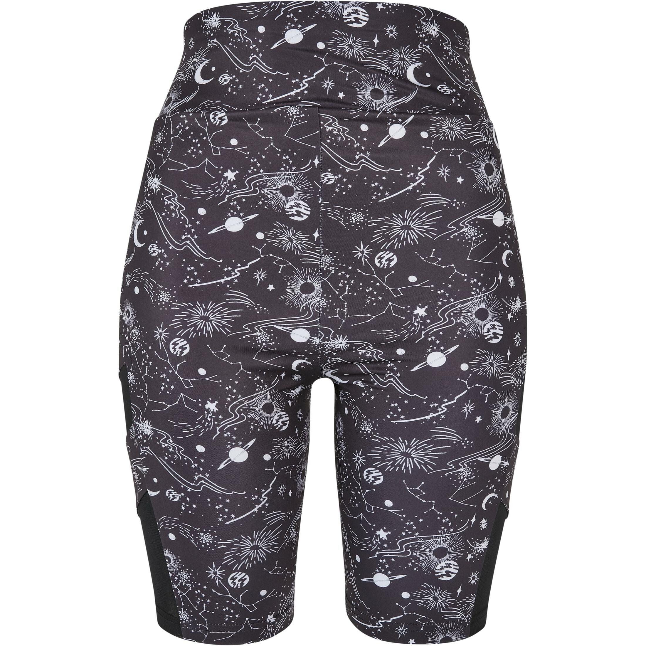 Urban Classics - Cuissard Taille Haute Femme Urban Classics Aop Tech Mesh - Cuissard De Running - Blanc|marron - Decathlon