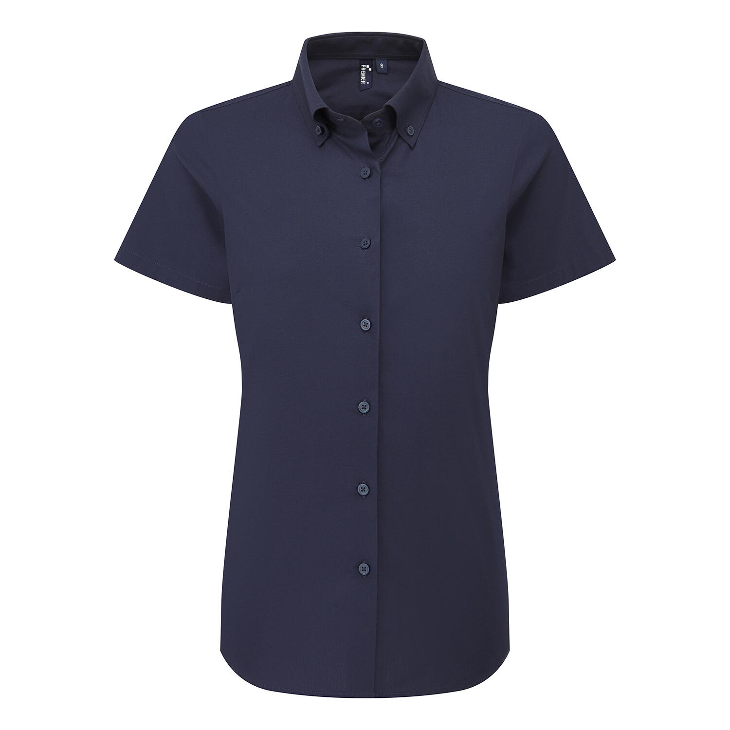 Camicia Formale Oxford Maniche Corte Donna Premier Supreme Blu Navy 2/3