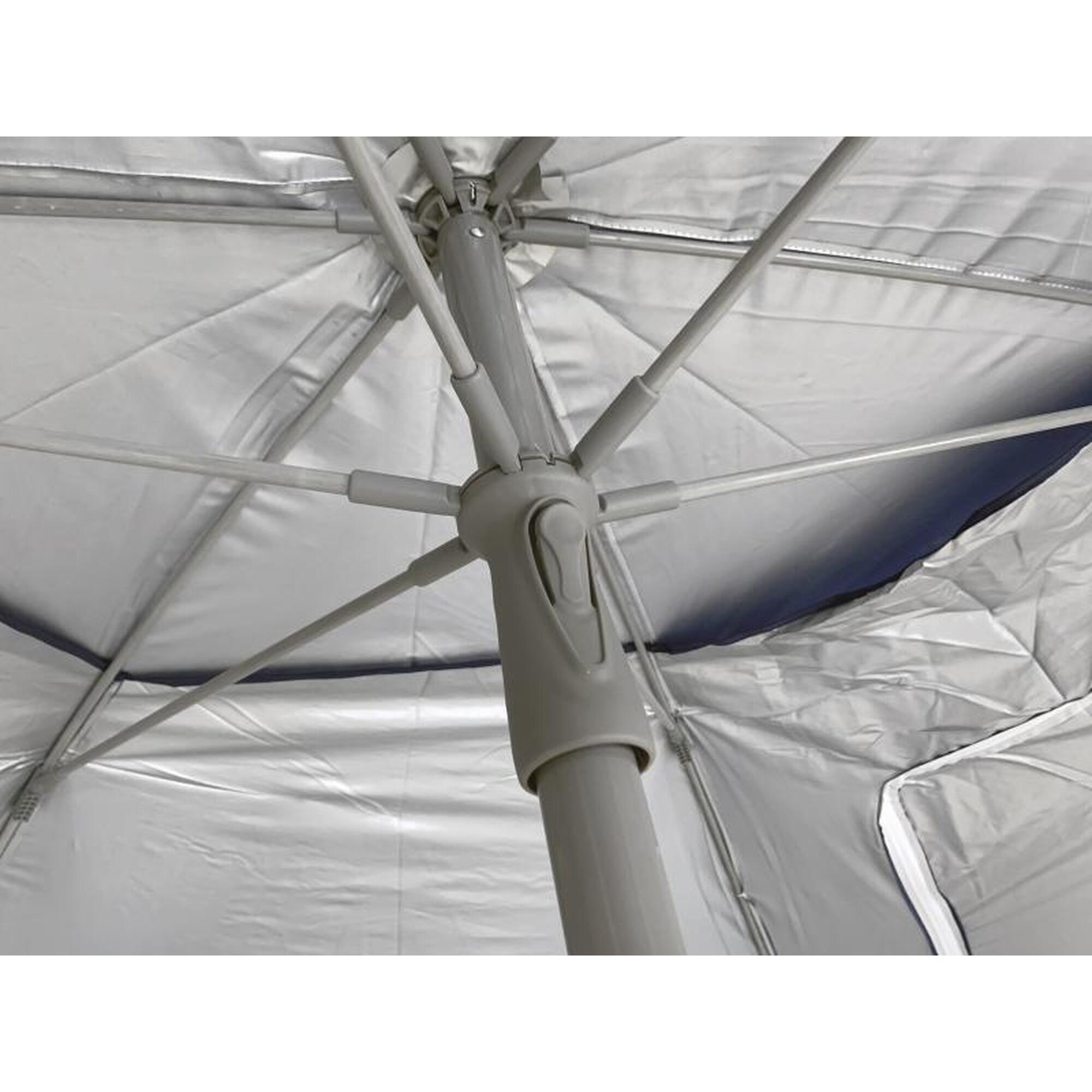 Umbrela plaja, Solart, protectie UV50+, 240 cm, albastra, uni