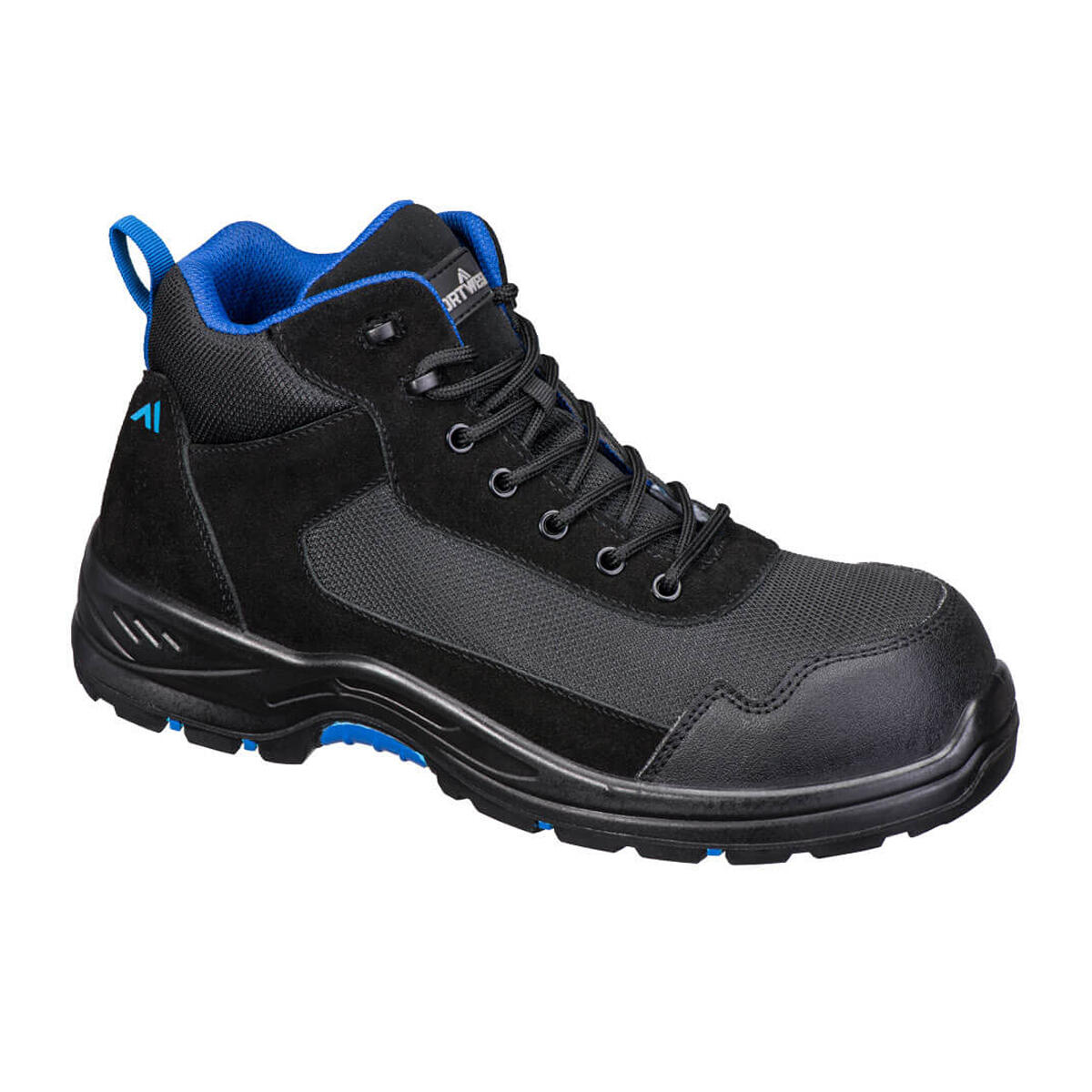 Unisex Adult Suede Mid Boots (Black/Blue) 1/1