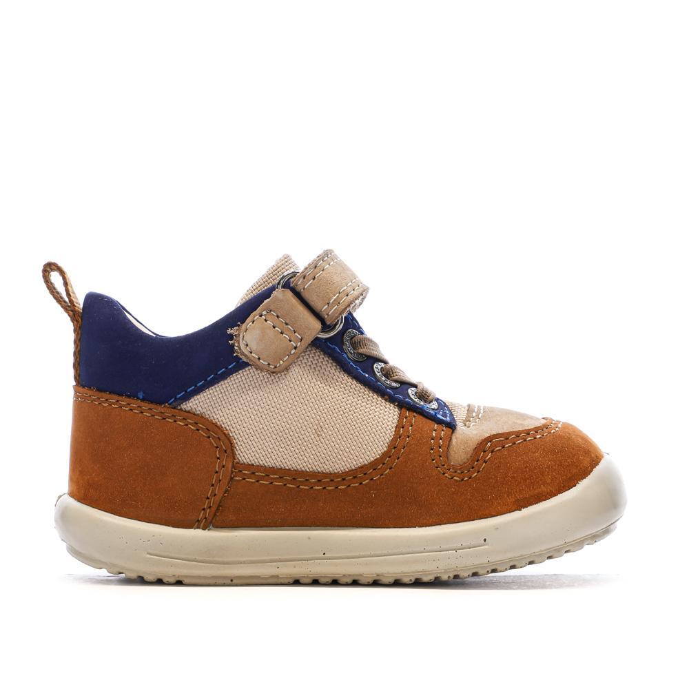 Stivaletti Alti Kickers Marroni/Beige per Bambino 3/7