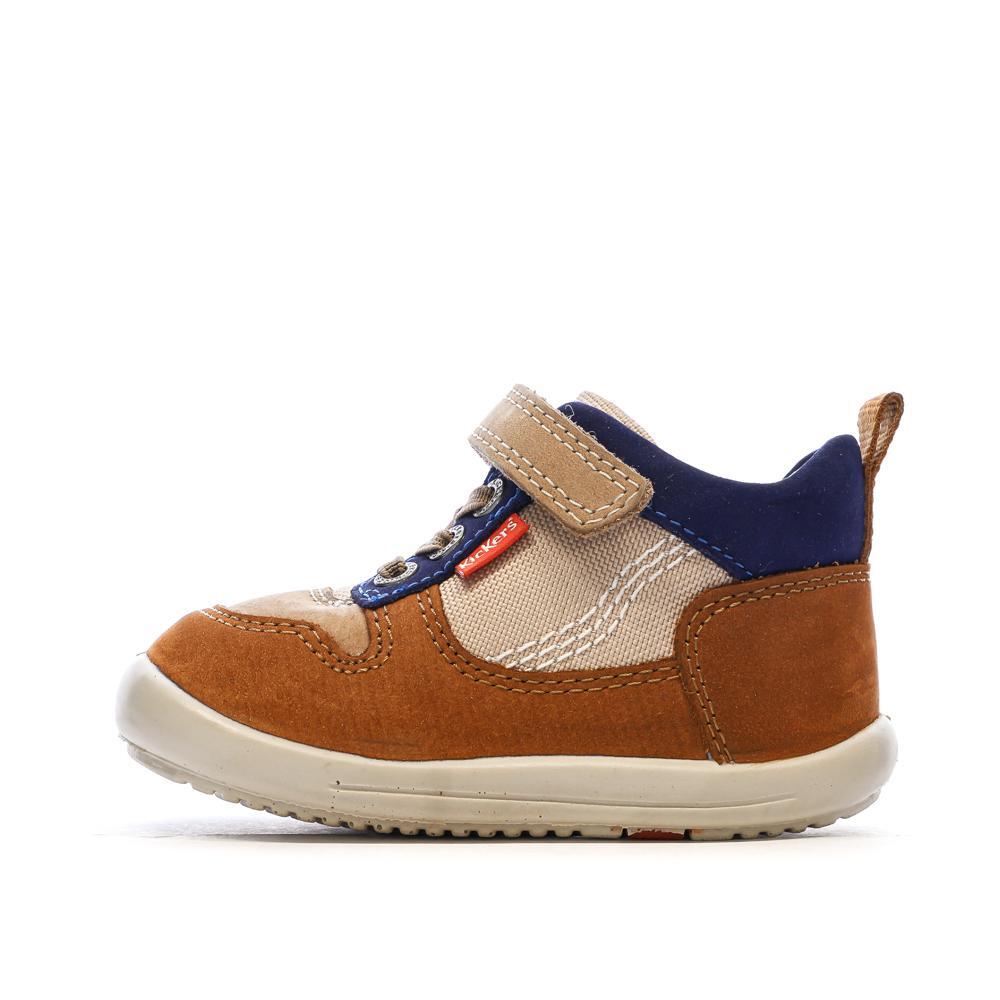 Stivaletti Alti Kickers Marroni/Beige per Bambino 2/7