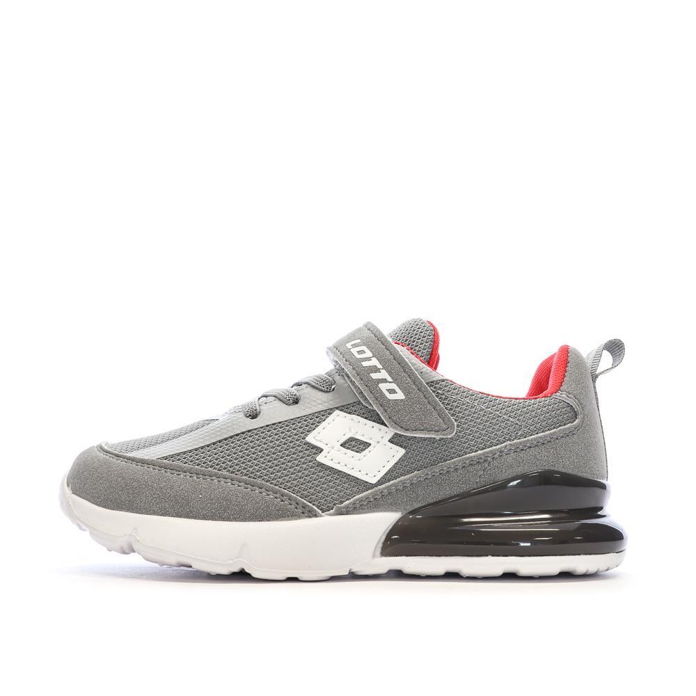 Lotto Novara Boys' Grey and White Trainers