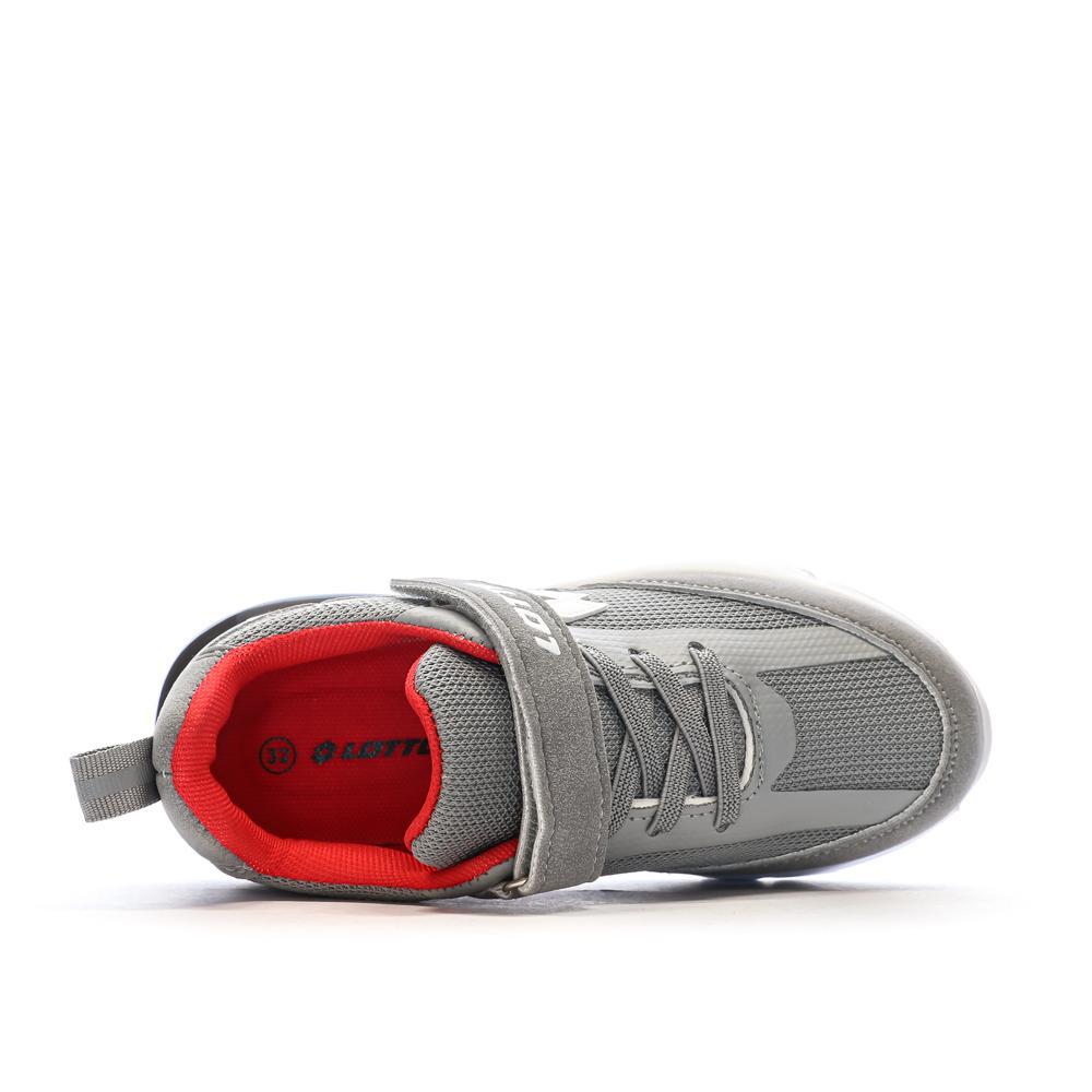 Lotto Novara Jongens Sneakers Grijs/Wit 5/7
