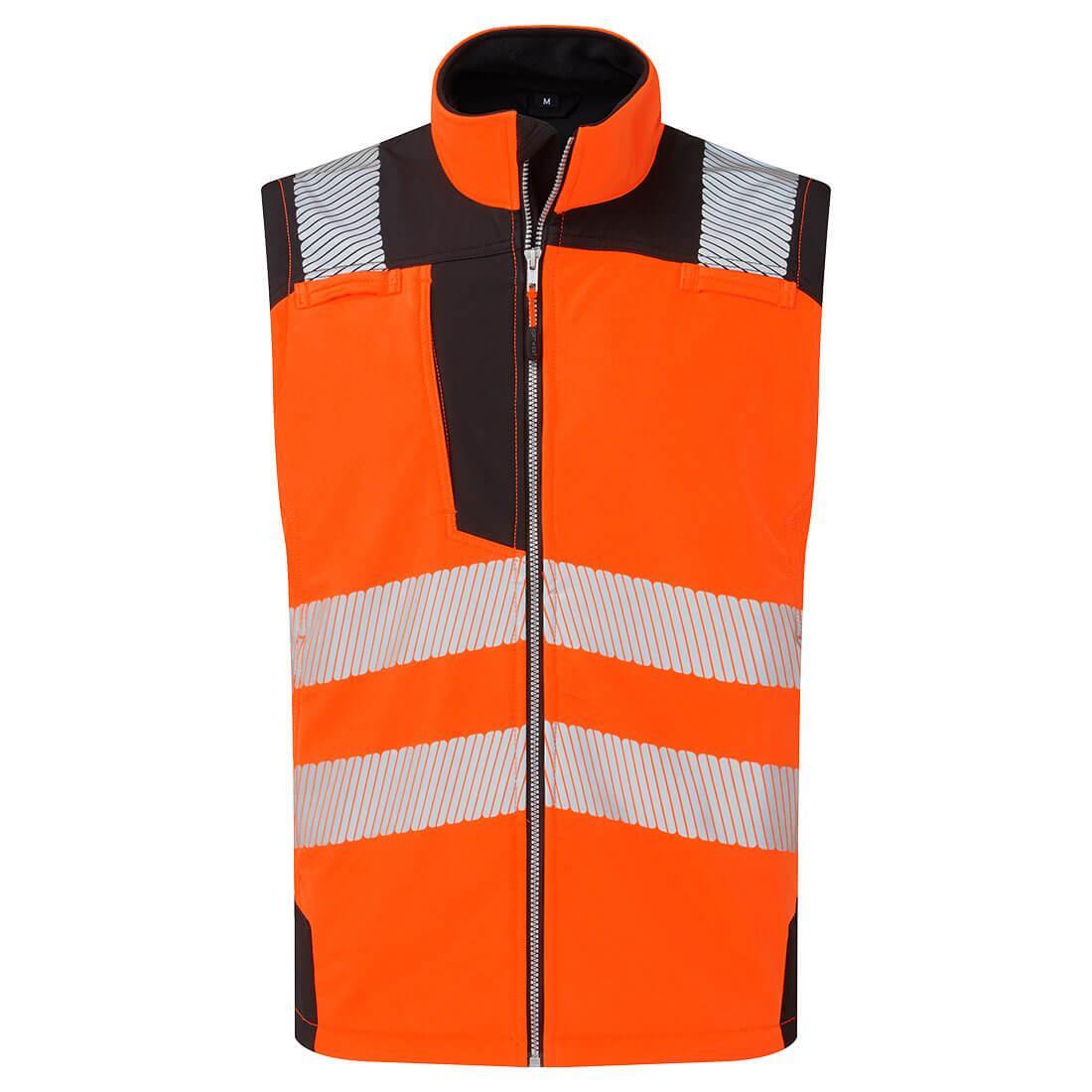 PORTWEST HiVis Softshell 3laags jack voor volwassenen (Oranje/zwart)
