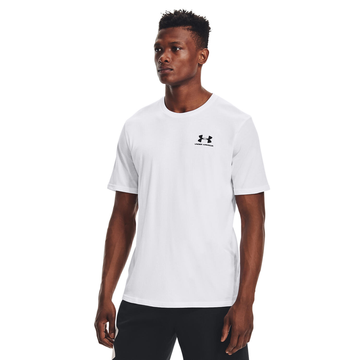 Mens Sportstyle ShortSleeved TShirt (White/Black) 4/4