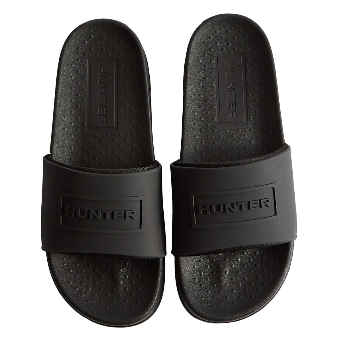 Womens/Ladies Core Embossed Sliders (Black) HUNTER Decathlon