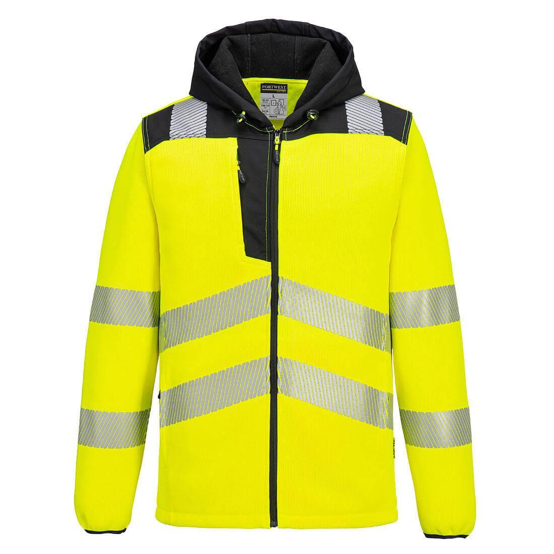 PORTWEST Unisex Adult Technical HiVis Safety Fleece Jacket (Yellow/Black)