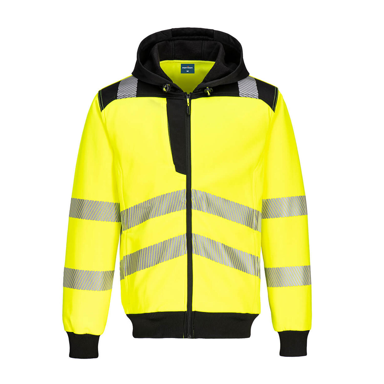 PORTWEST Unisex Adult PW3 HiVis Full Zip Hoodie (Yellow/Black)