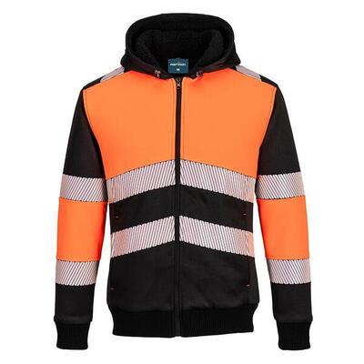Heren pw3 klasse 1 winter hoodie (oranje/zwart)