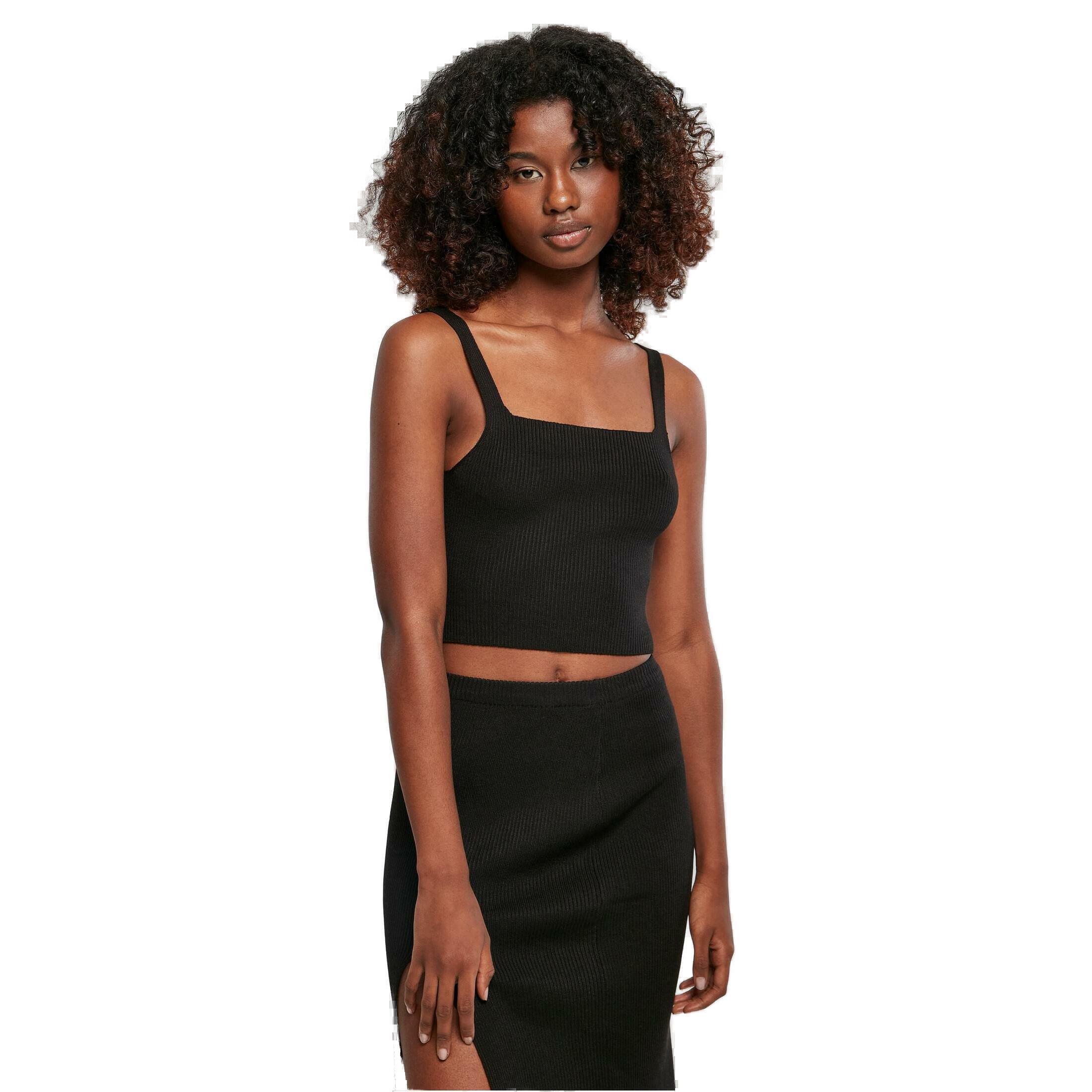 Urban Classics - Débardeur Court En Tricot Femme Urban Classics - Débardeur - Noir - 42 M/l - Decathlon