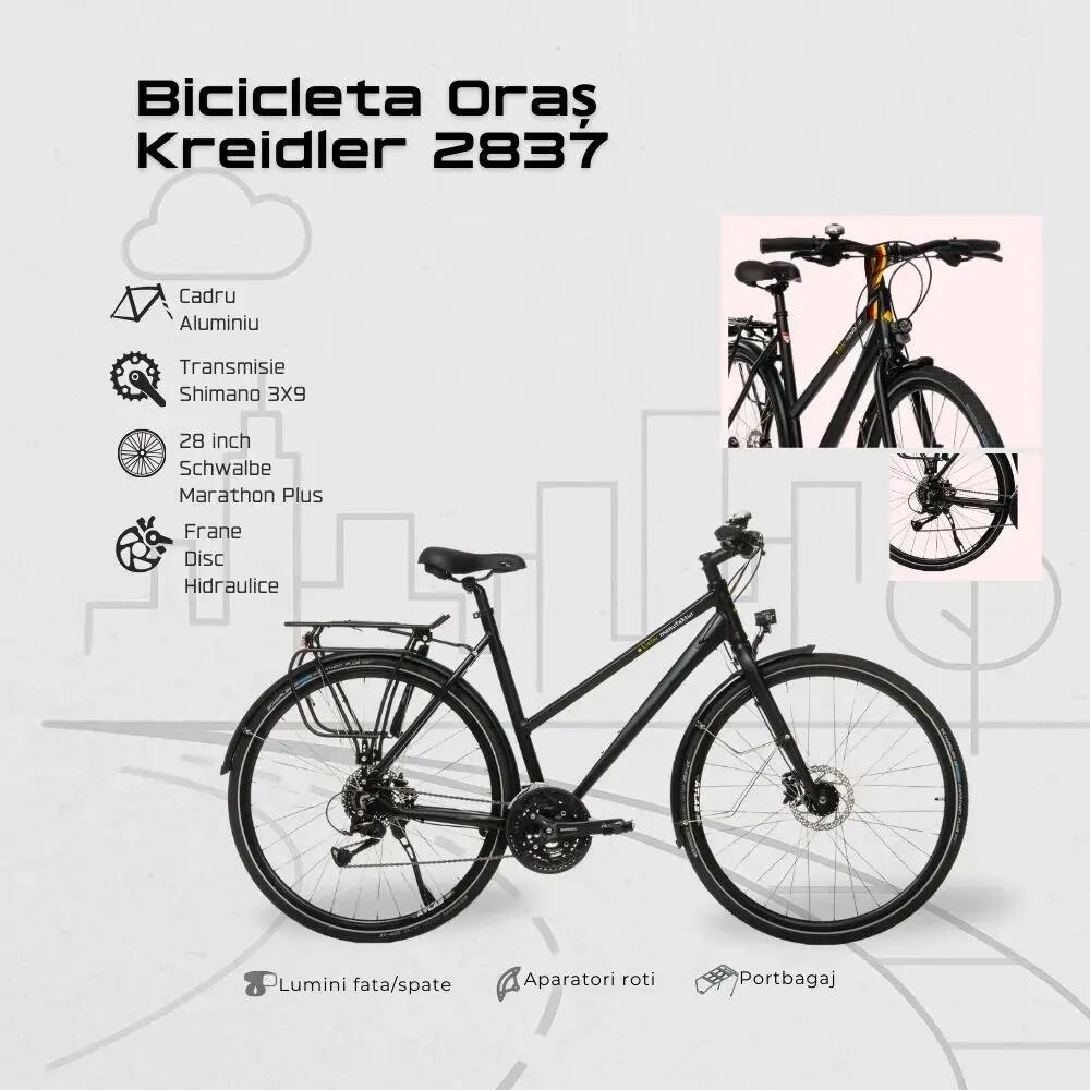 Mountain Bike Kreidler 2837 - 28 hüvelyk, XL, Fekete 4/7