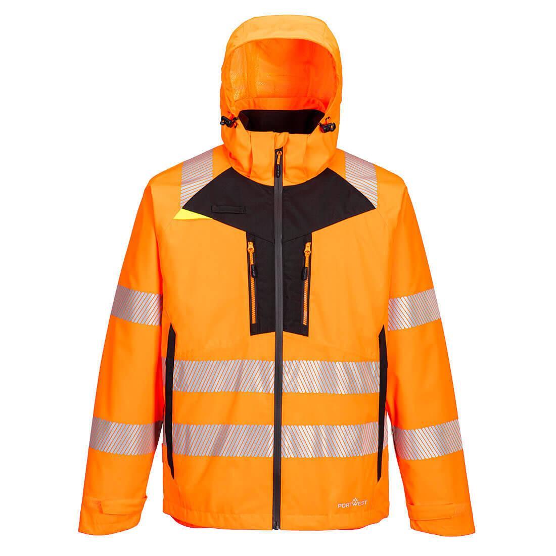 Unisex Adult DX4 4 in 1 HiVis Jacket (Orange/Black) 2/2