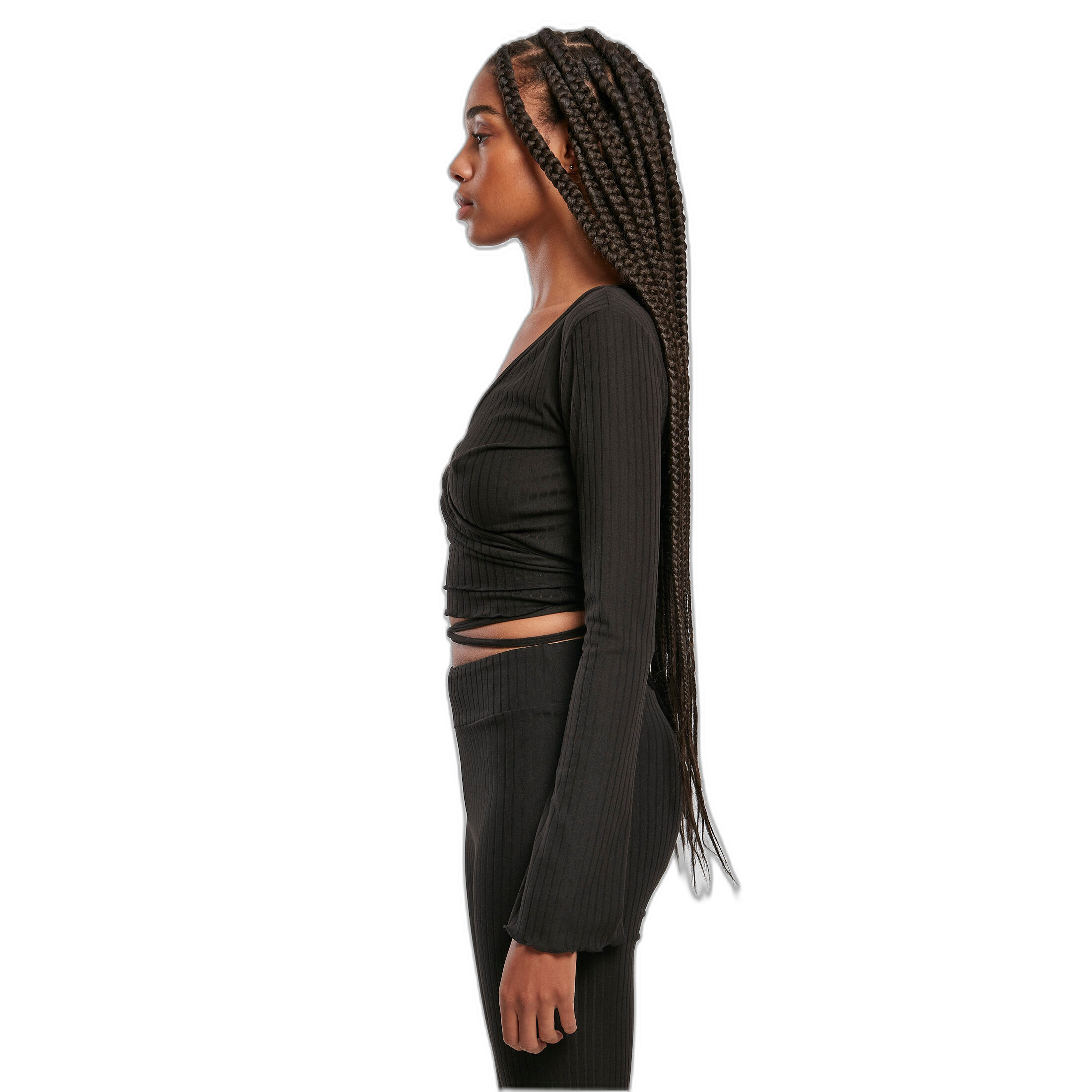 SHAPERIN Damesbody met lange mouwen, elegant bovendeel, lantaarnmouwen, bodysuit, hoekige hals, blouse, top, Bruine ronde hals, XL