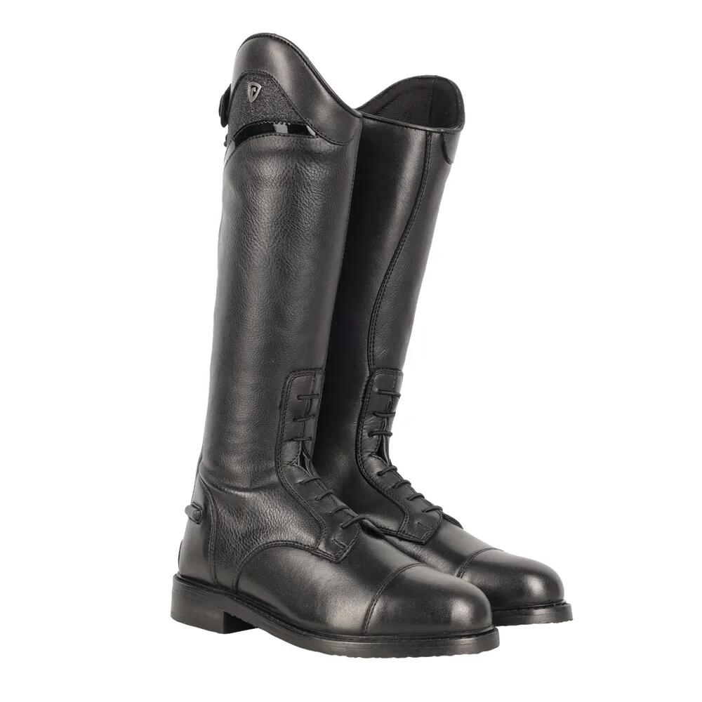 Childrens/Kids Atrani Leather Long Riding Boots (Black)
