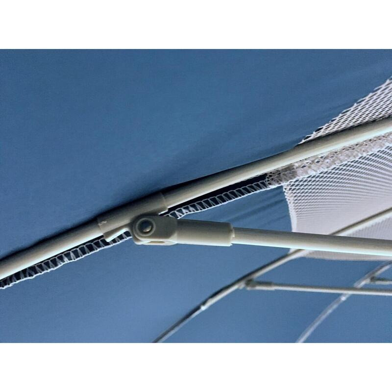 Umbrela plaja Maui&Sons XL 220 cm, protectie UPF50+, rabatabila, husa inclusa