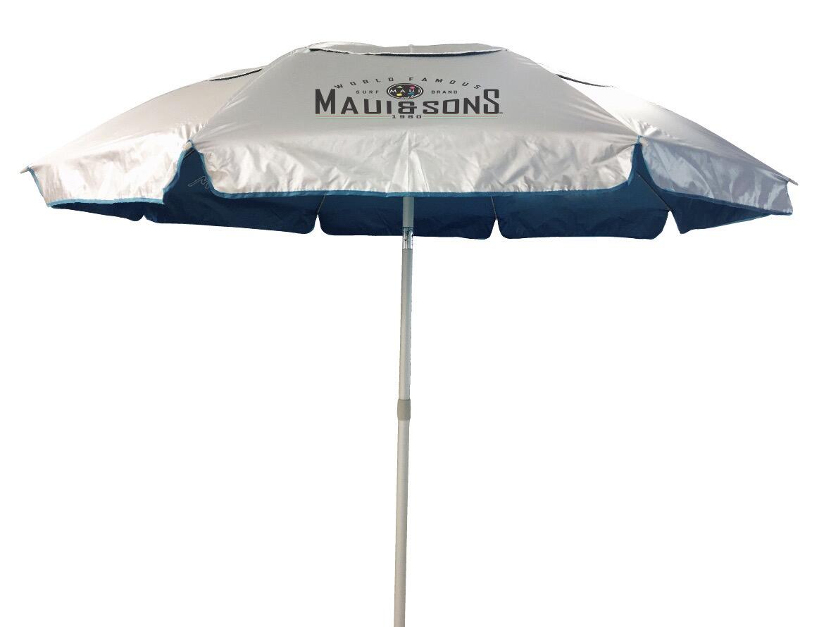 Umbrela plaja Maui&Sons XL 220 cm, protectie UPF50+, rabatabila, husa inclusa