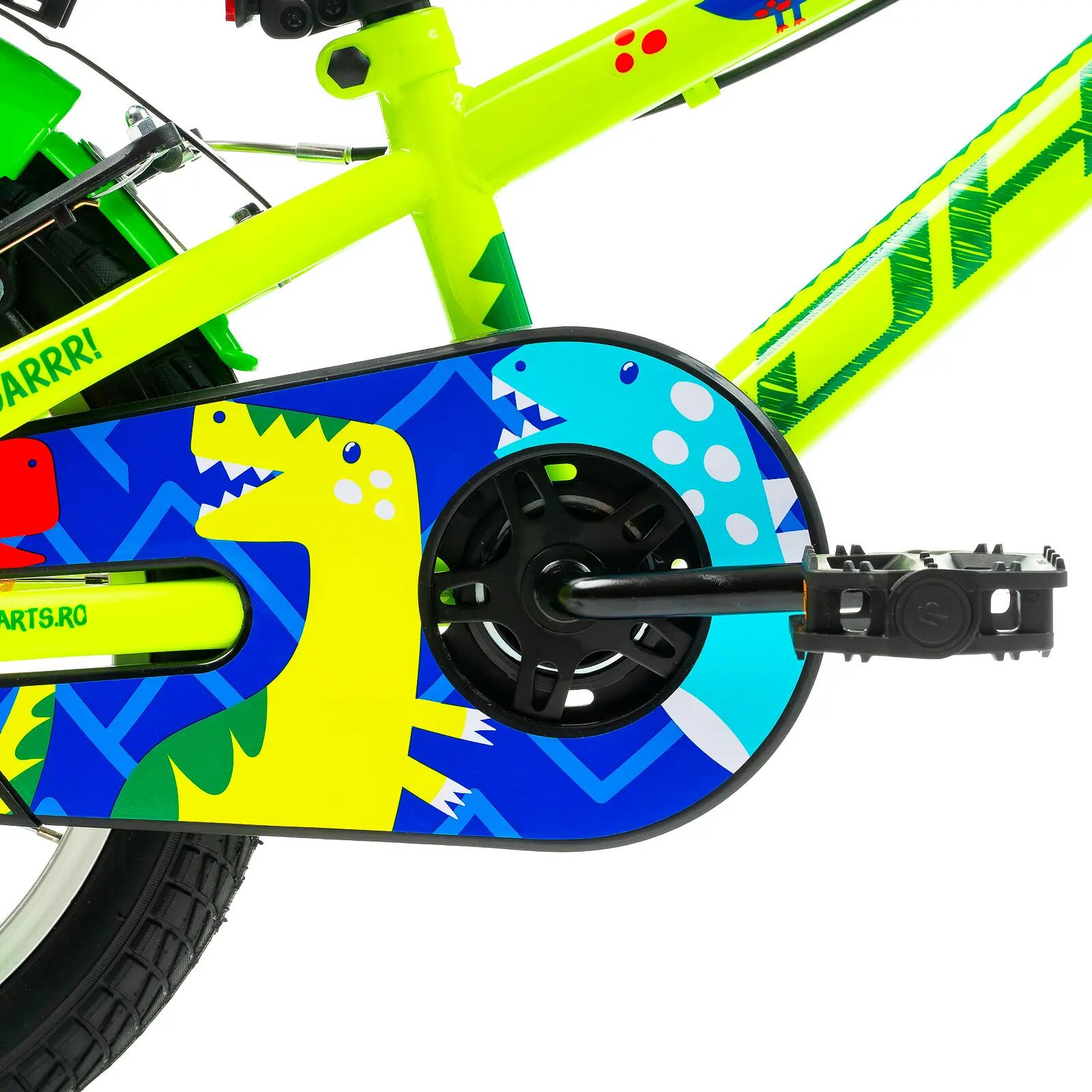 Bicicletta per bambini DHS Dino - 16 pollici, Verde 5/7