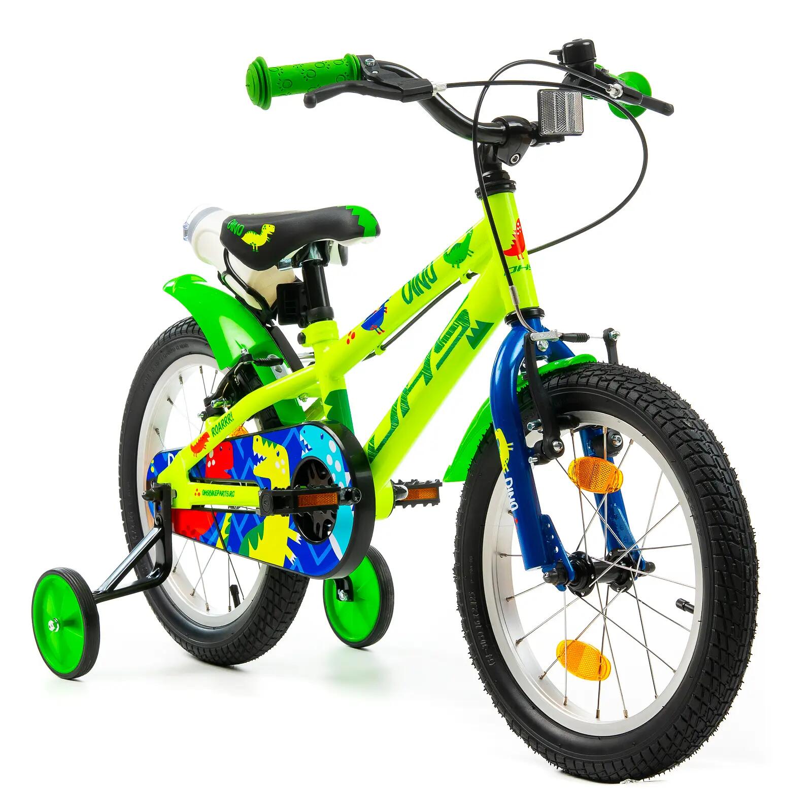 Bicicletta per bambini DHS Dino - 16 pollici, Verde 2/7