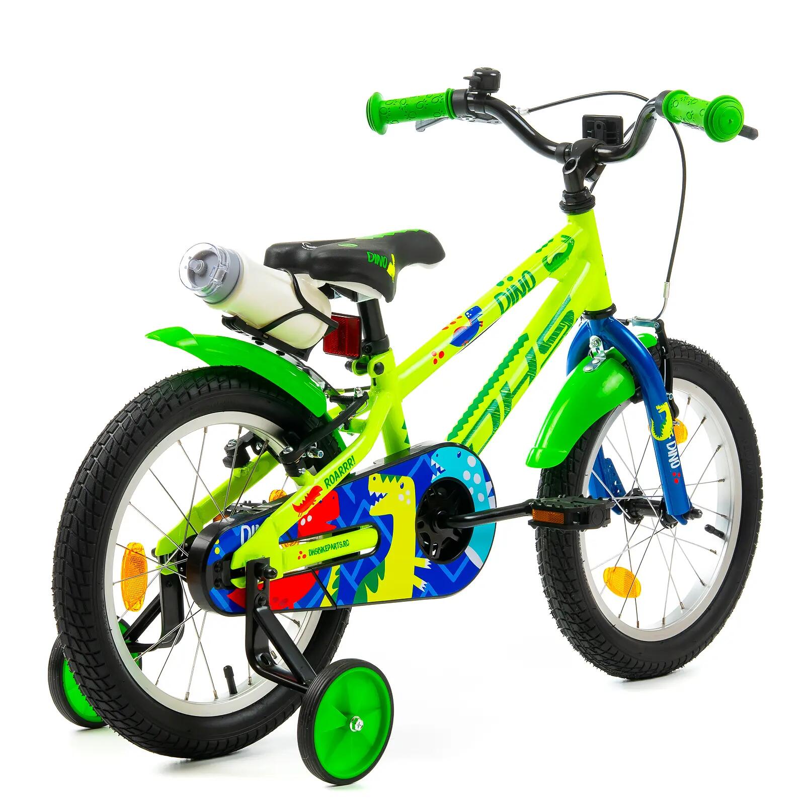 Bicicletta per bambini DHS Dino - 16 pollici, Verde 3/7