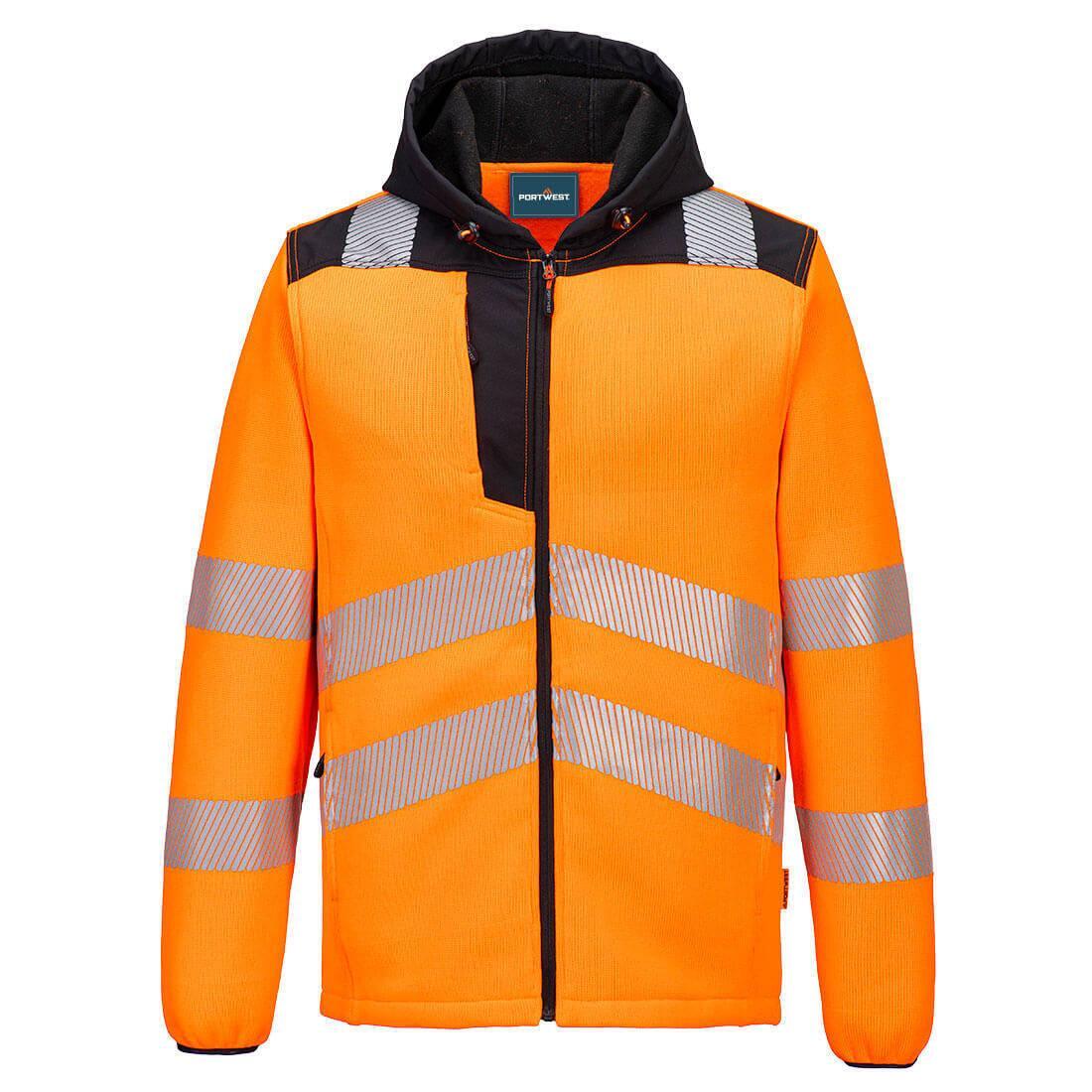 PORTWEST Unisex Adult Technical HiVis Safety Fleece Jacket (Orange/Black)