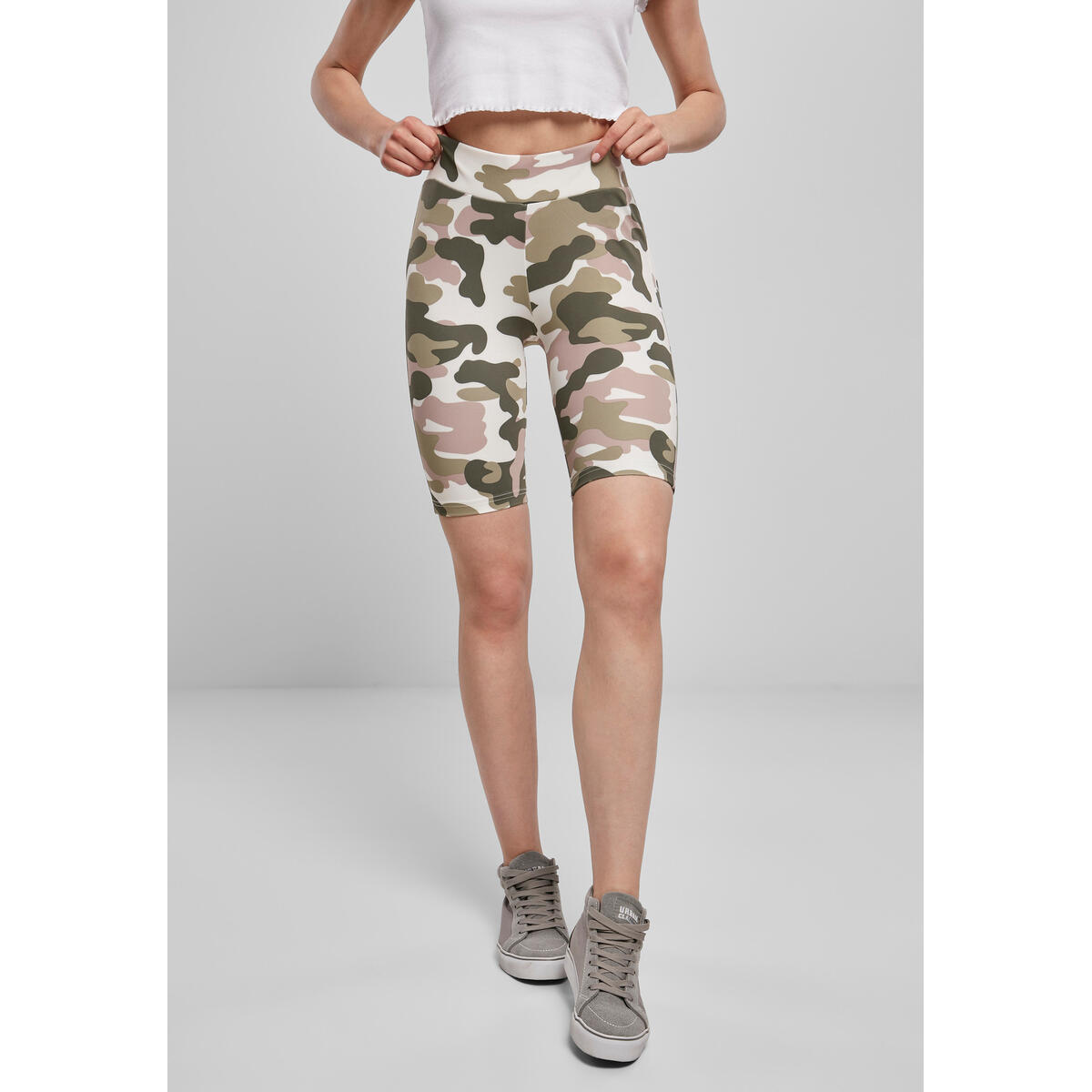 Urban Classics - Short Cycliste Femme Urban Classics High Waist Camouflage Tech (grandes Tailles) - Short - Rose - 56 3xl - Decathlon