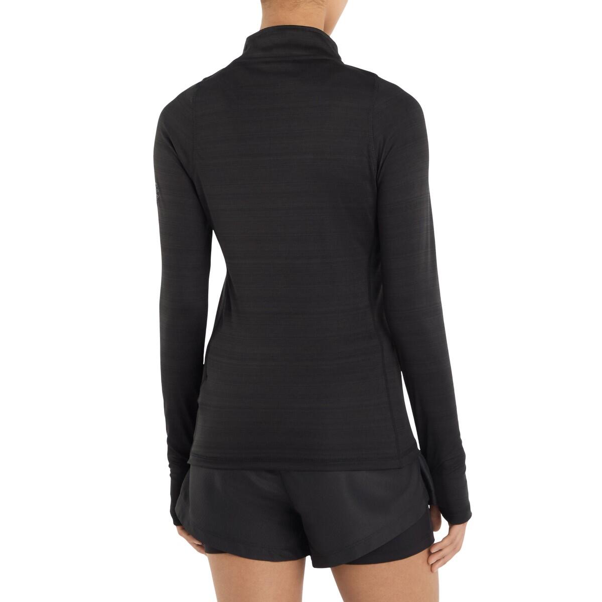 Womens/Ladies Pro Training Half Zip Top (Black Marl) 2/2