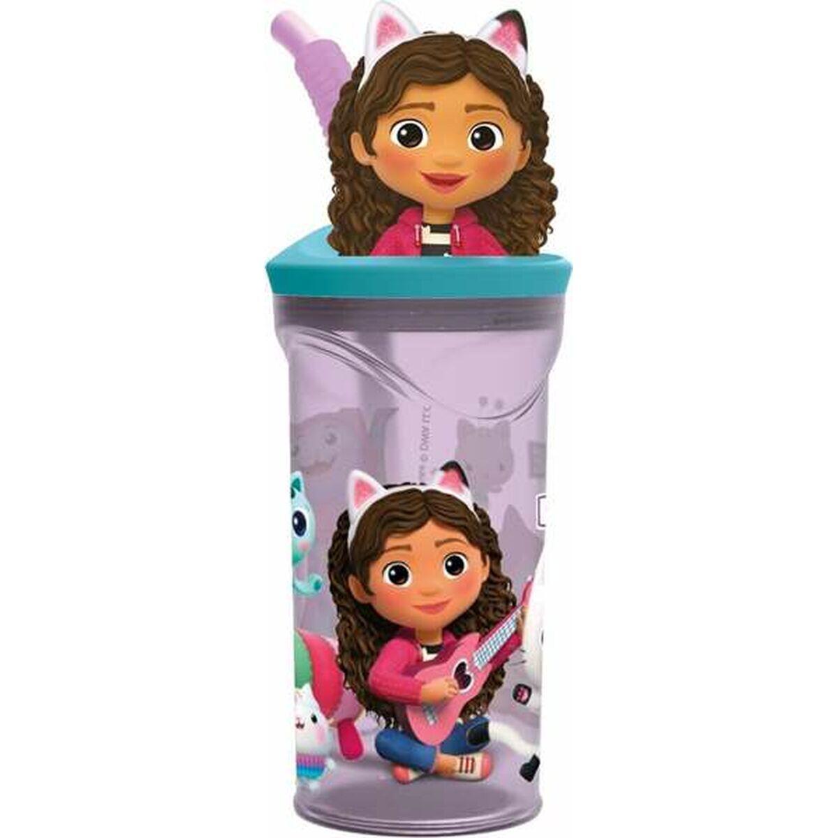 GABBY\'S DOLLHOUSE Bicchiere con Cannuccia Gabby's Dollhouse 300 ml