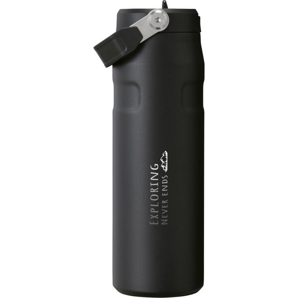 Zap Impex Bottiglia d'acqua in rame con vetro integrato, martellata, opaca, 1000 ml