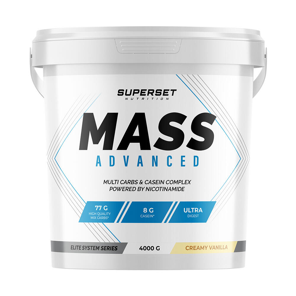 SUPERSET NUTRITION Stijgers - Massa Gevorderd (4kg) - Romige Vanille