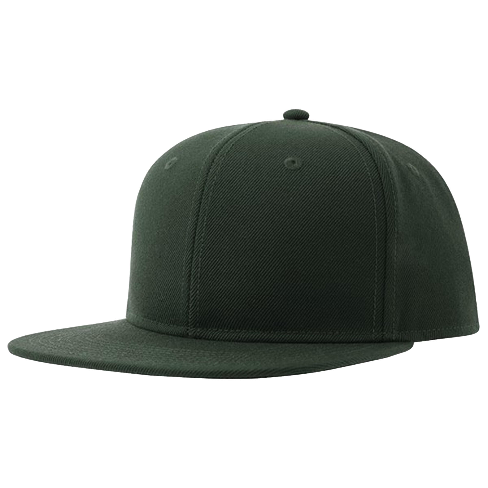 ATLANTIS Unisex Adult 6 Panel Flat Peak Baseball Cap (Bottle Green)